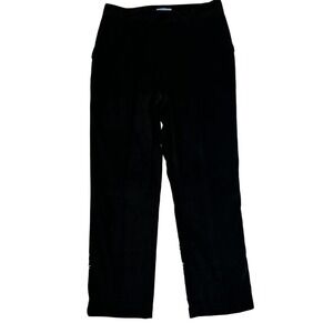 J. McLaughlin Black Velvet Trousers 12 Classic Dress Pants Date Night Event